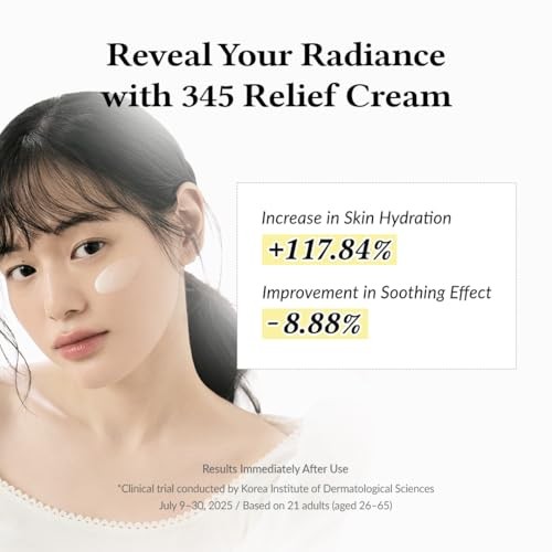 Dr.Althea 345 Relief Cream | Moisturizer for Soothing Recovery and Blemish Care with Tea Tree Leaf Water & Niacinamide | Korean Vegan Skin Care for Al