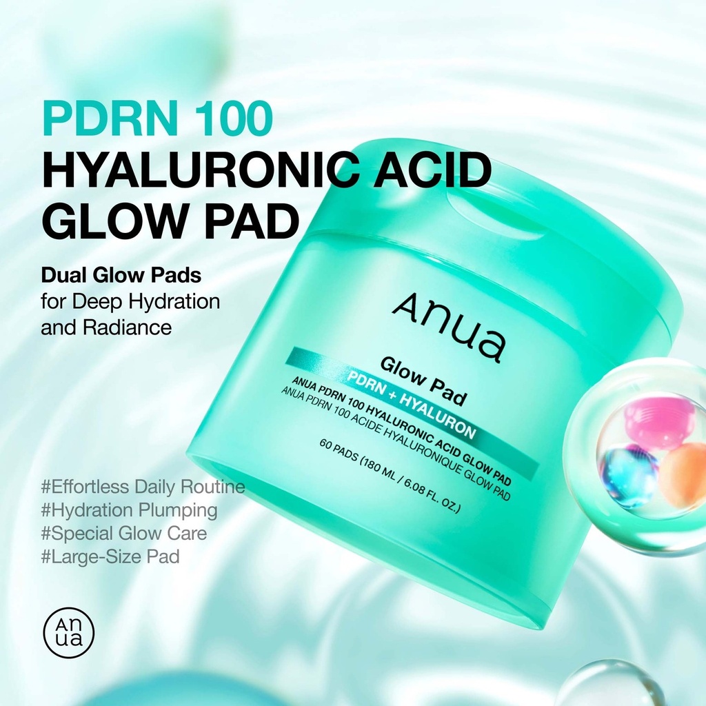 Anua PDRN 100 Hyaluronic Acid Glow Pad 180 Ml