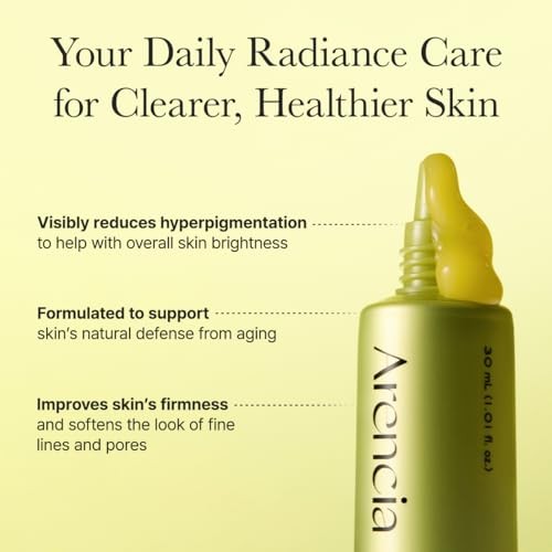Arencia Vitamin C Booster Shot Serum with Glutathione, Niacinamide and Vitamin E for Glow Skin 1.01 Fl Oz