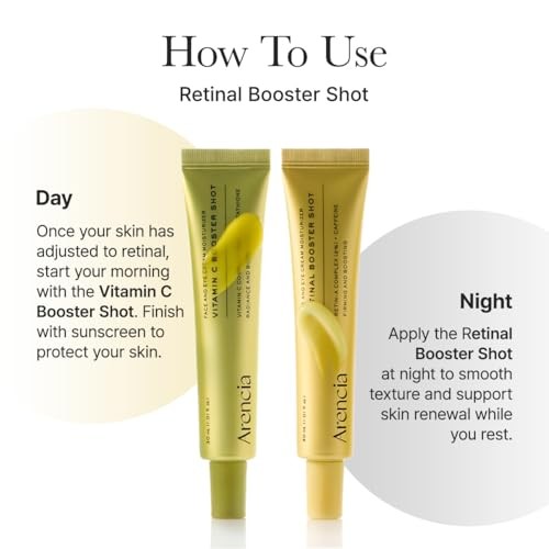 Arencia Vitamin C Booster Shot Serum with Glutathione, Niacinamide and Vitamin E for Glow Skin 1.01 Fl Oz